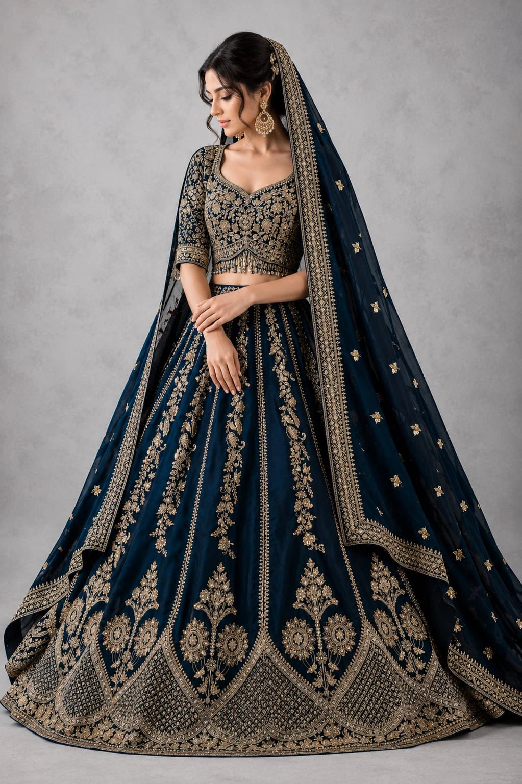 navy blue wedding outfit