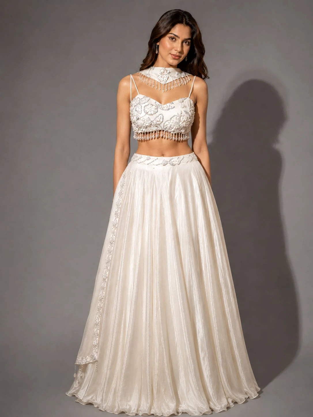 off white lehenga
