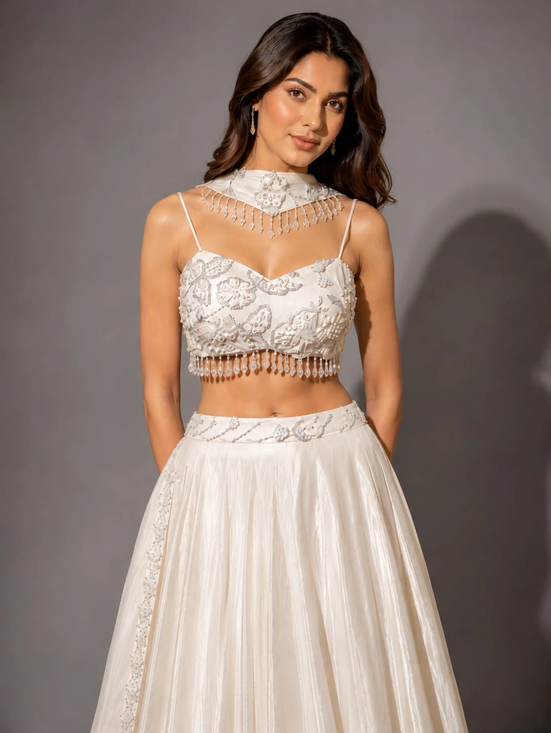 off white lehenga
