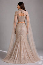 champagne gold lehenga