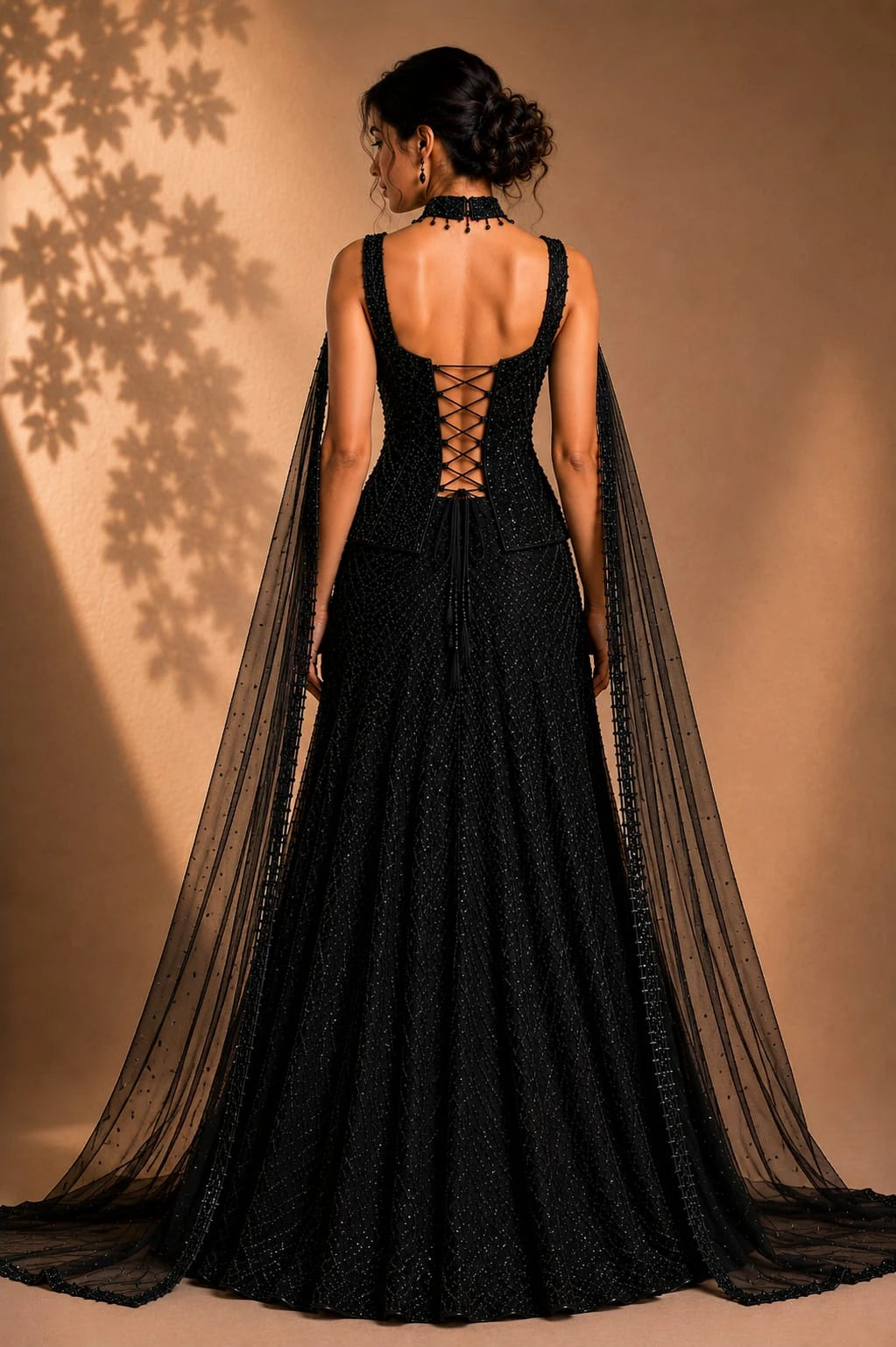 black mermaid lehenga