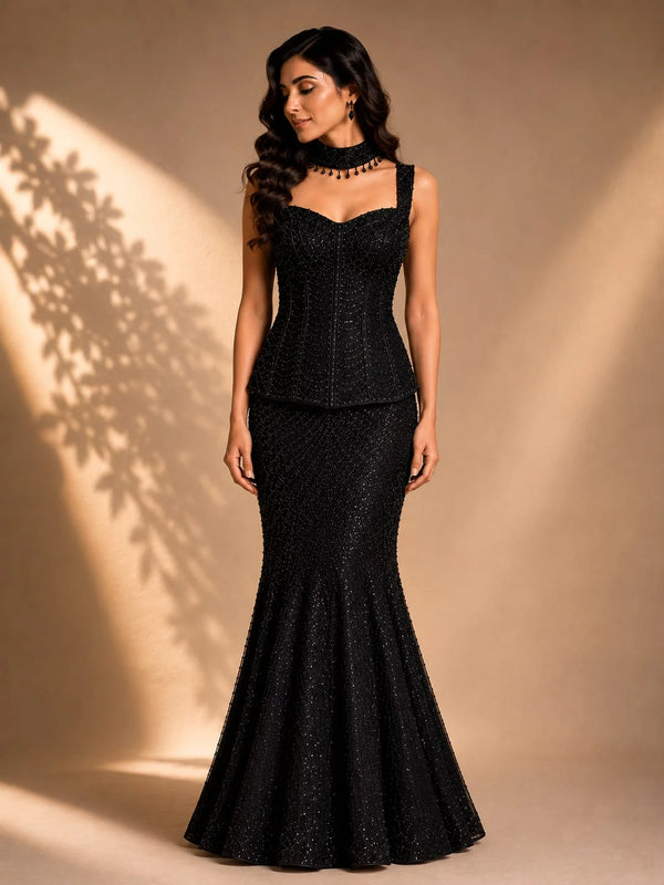 black mermaid lehenga