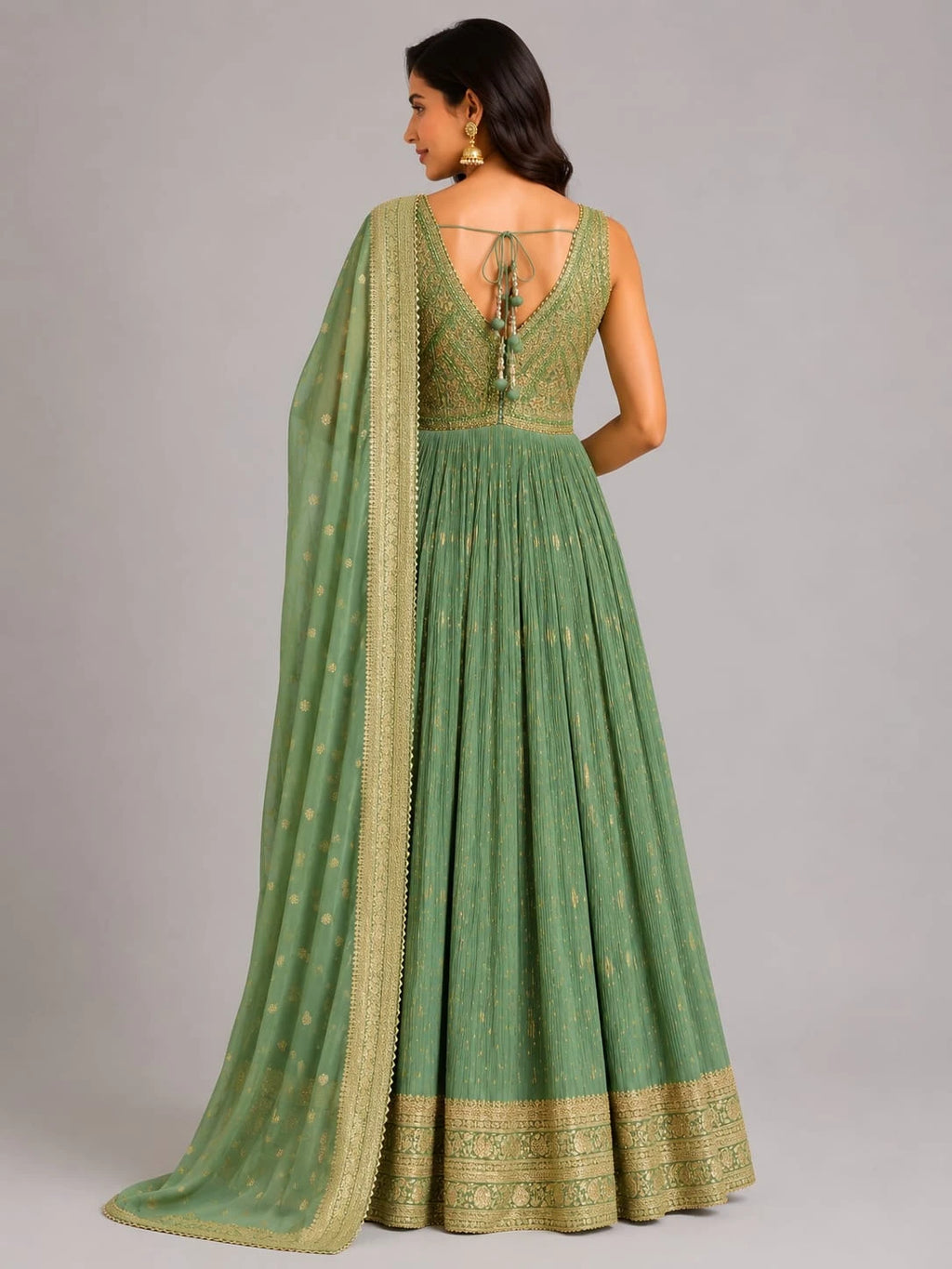 green ethnic wear for women