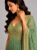 green ethnic wear for women