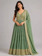 green ethnic wear for women