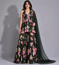 green sharara with dupatta