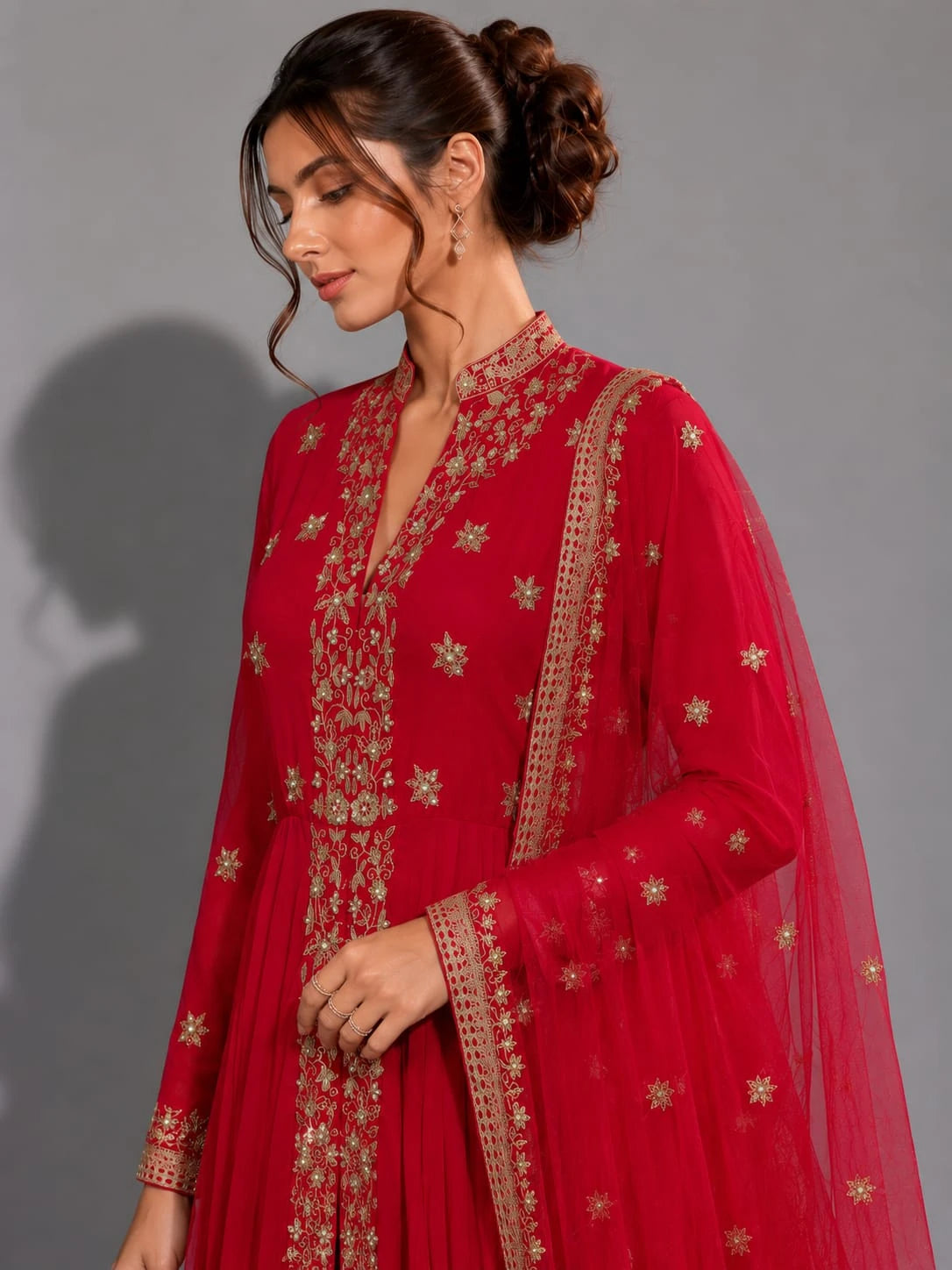 rani designer anarkali dress