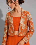 orange crop top sharara