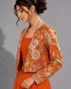 orange crop top sharara