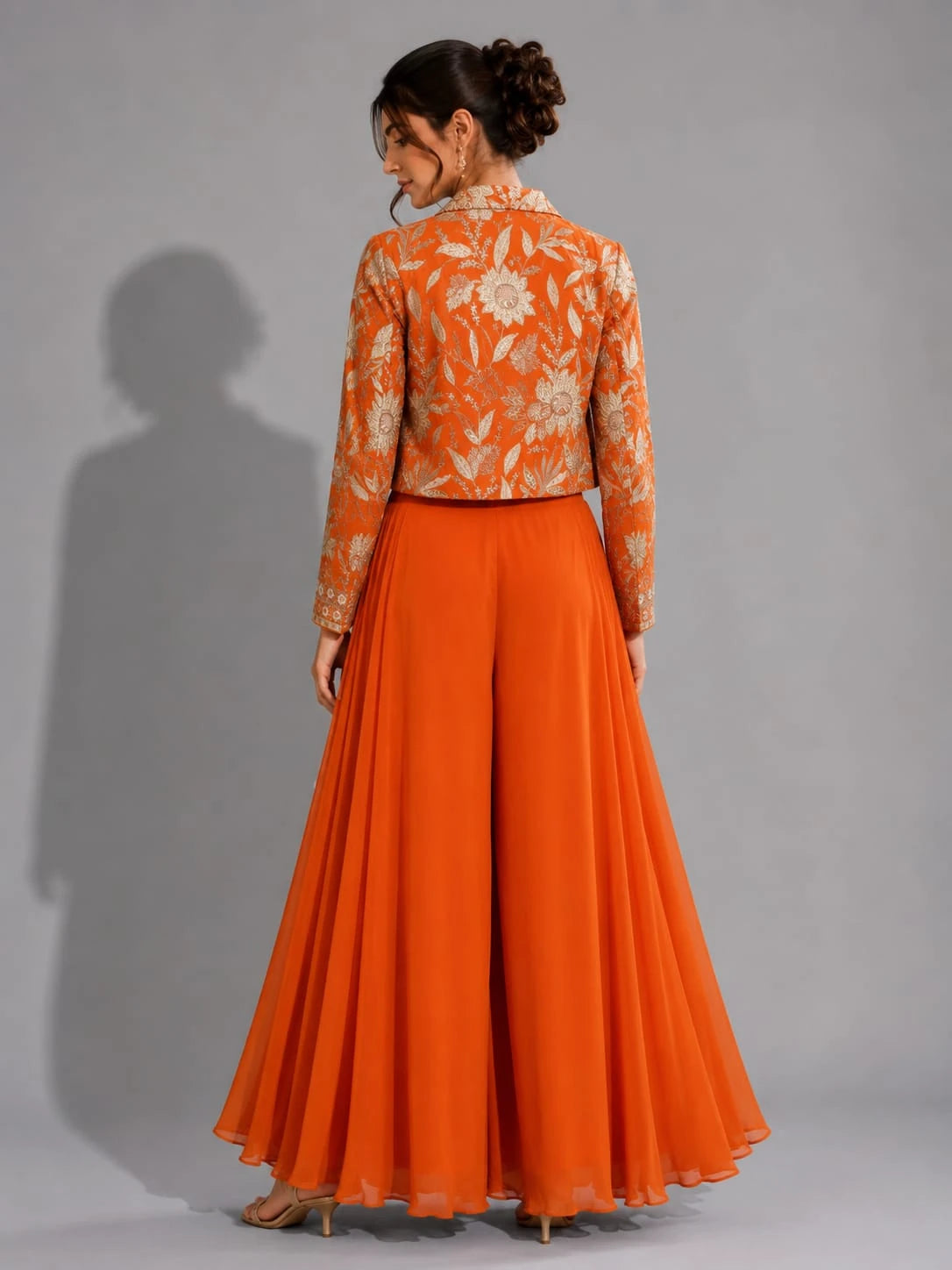 orange crop top sharara