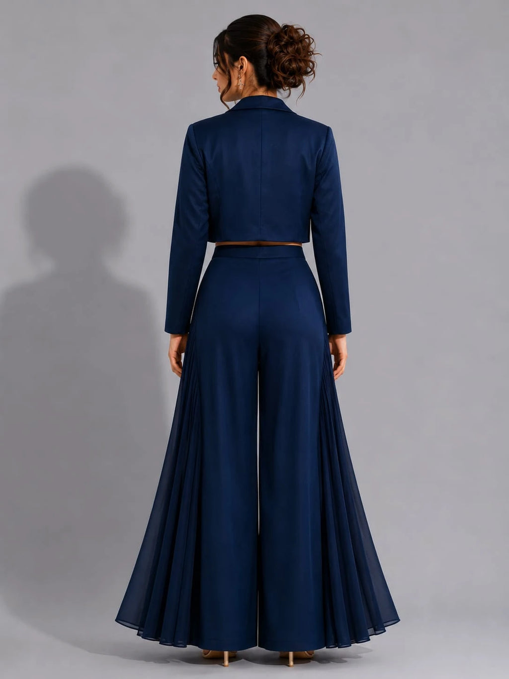 peacock blue sharara set