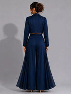 peacock blue sharara set