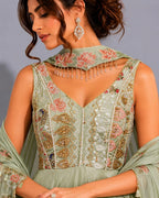 pista green ethnic wear