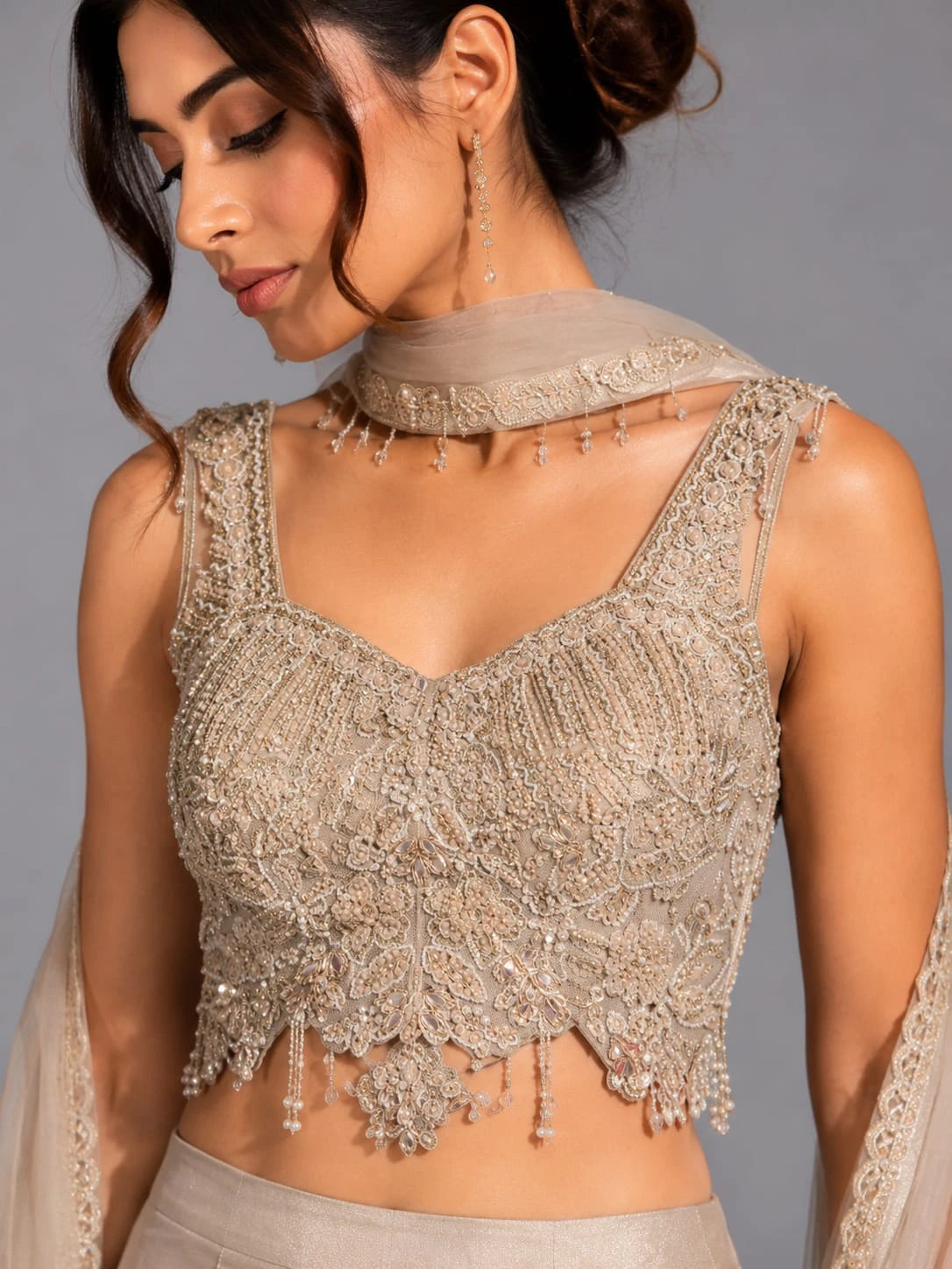 gold flared lehenga skirt