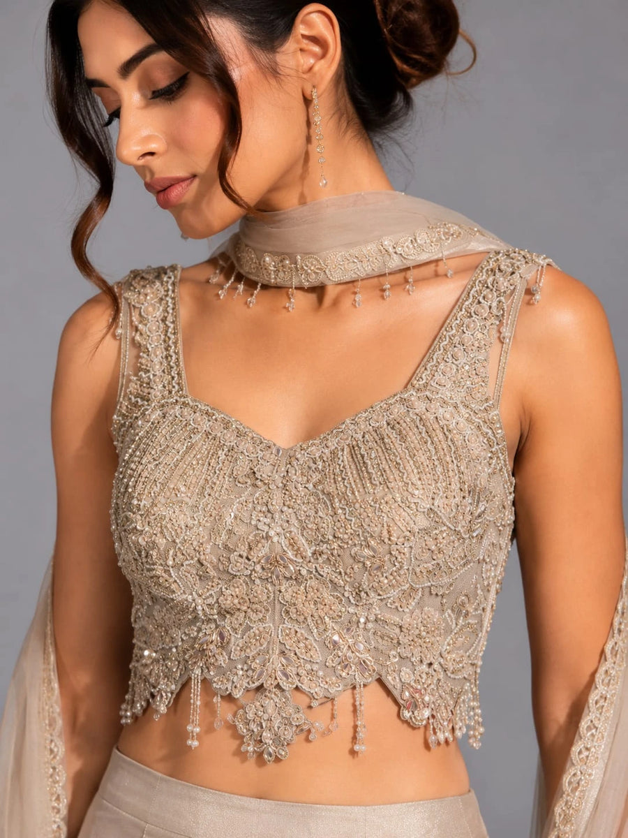 gold flared lehenga skirt