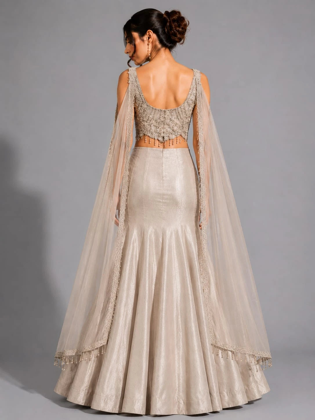 gold flared lehenga skirt