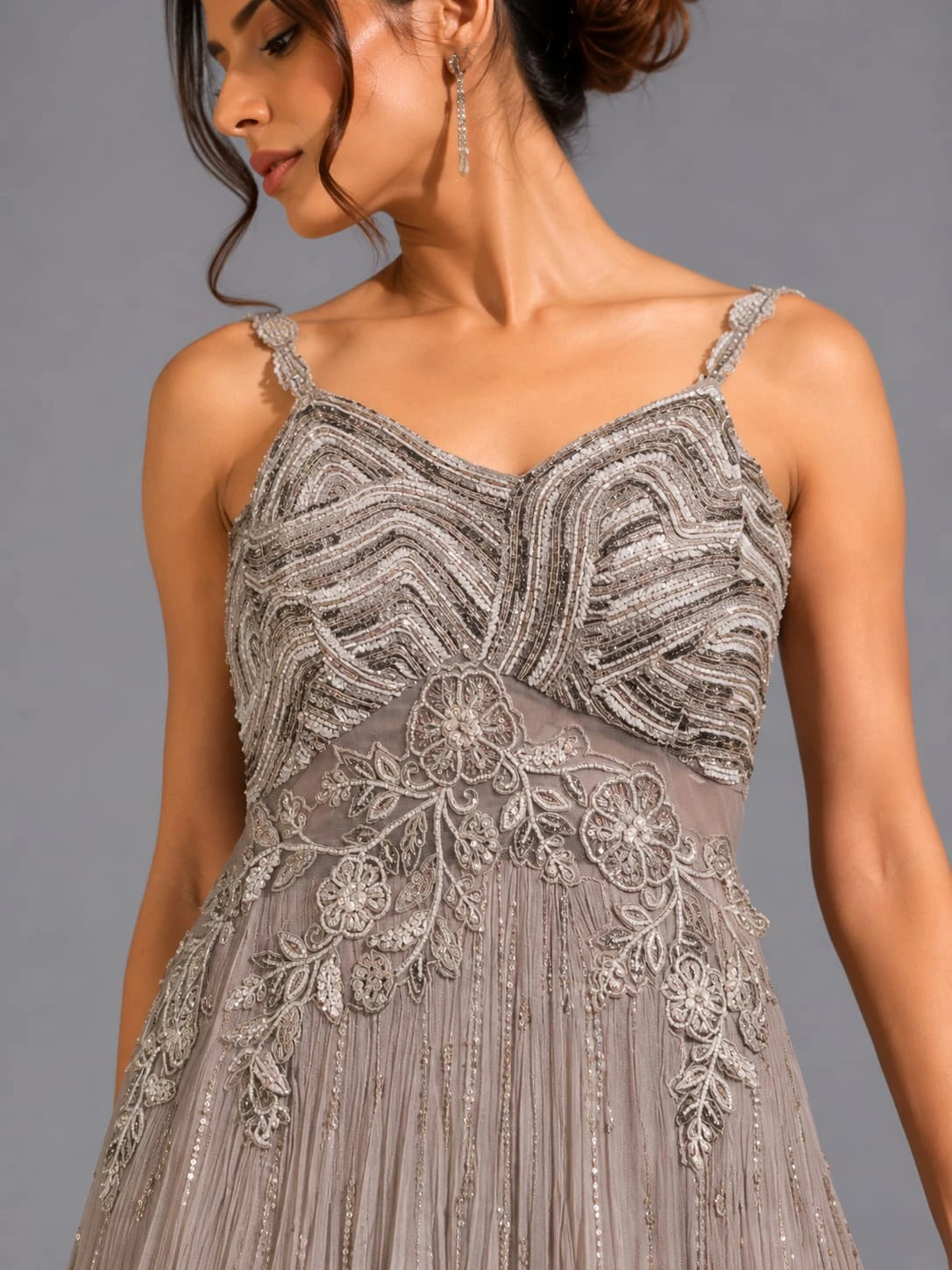 lilac embroidered one piece