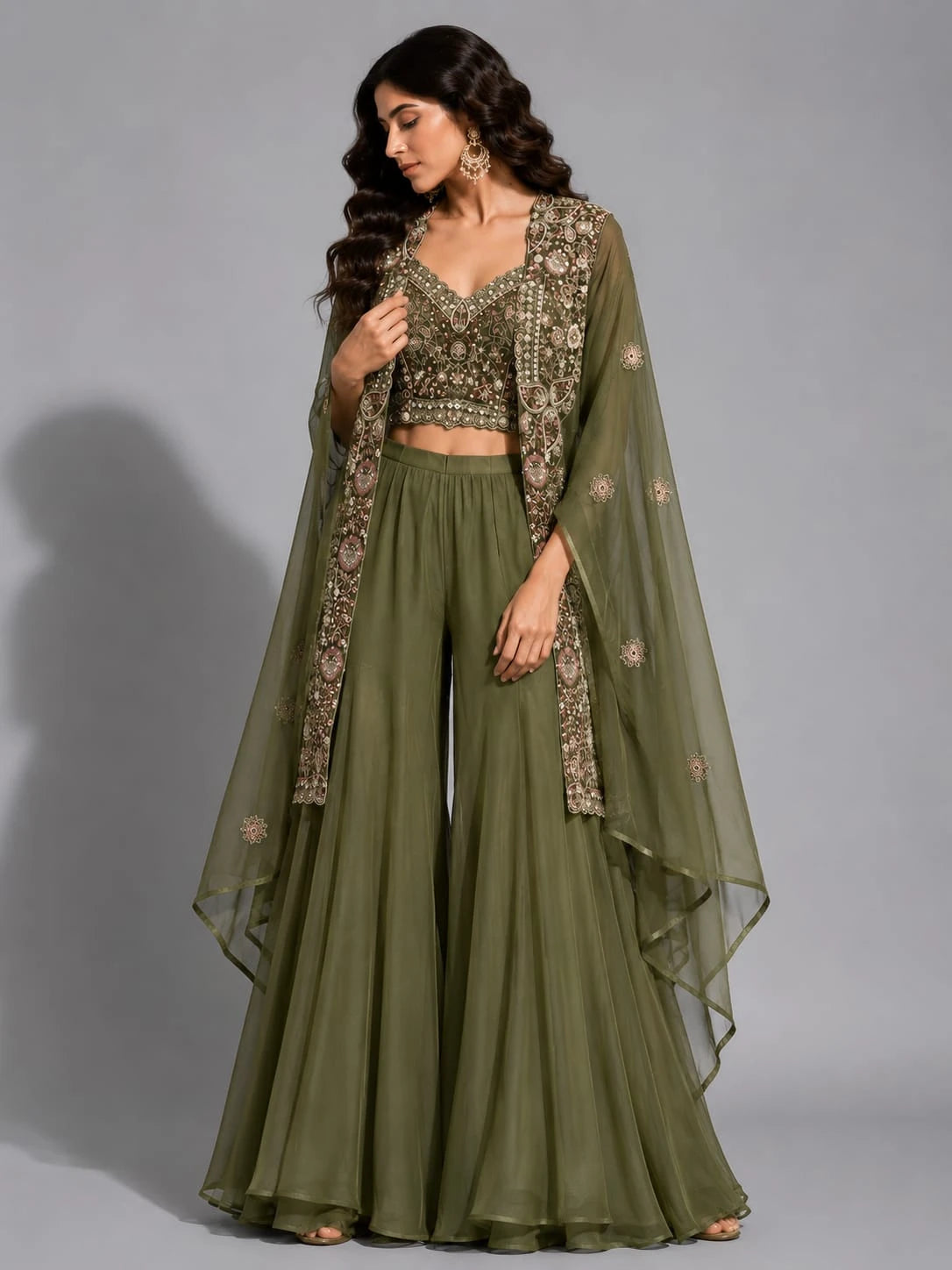 olive sharara with shrug