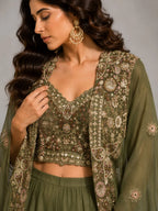 olive sharara with shrug
