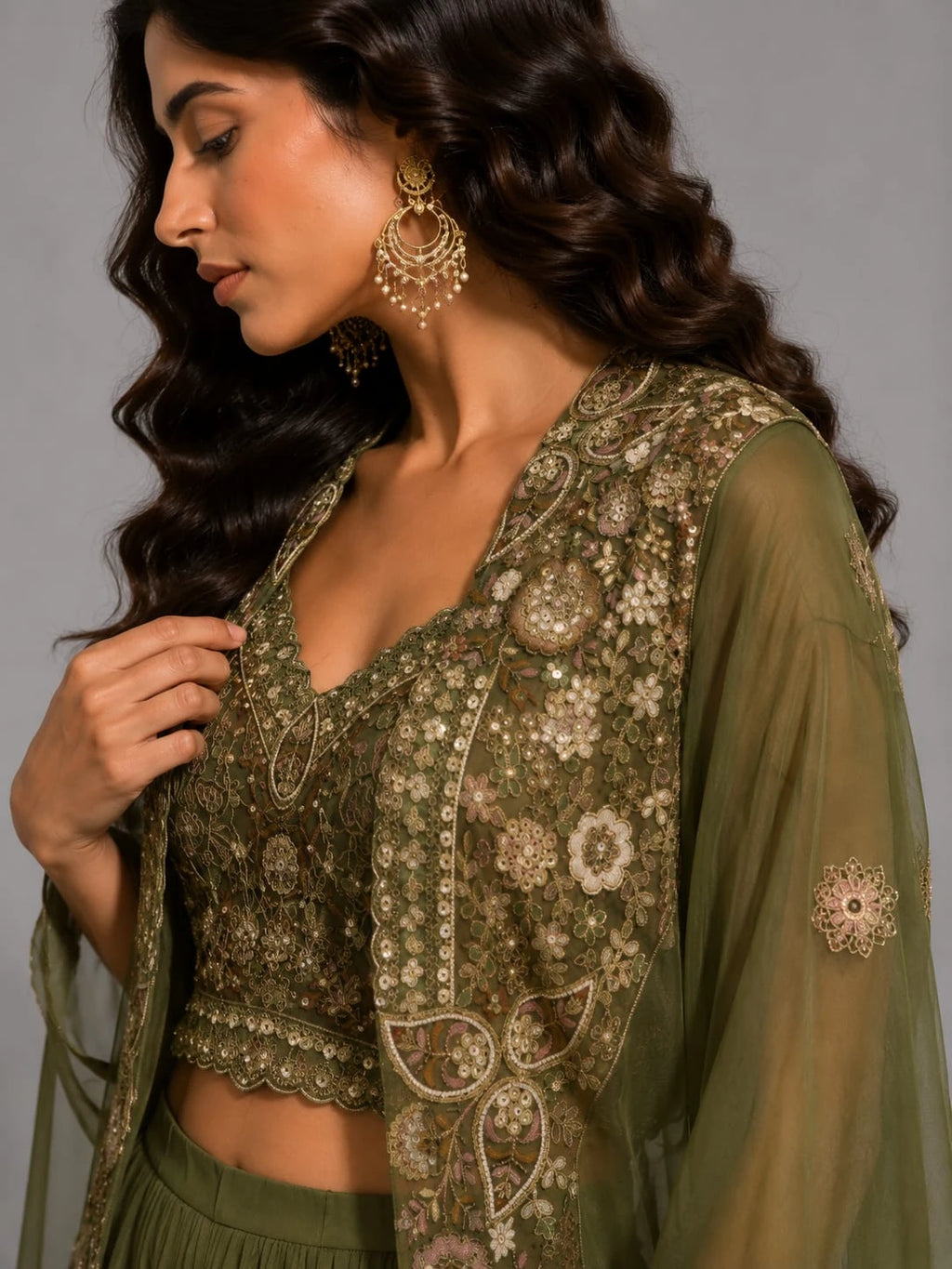 olive sharara with shrug