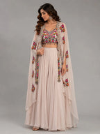cream dhoti skirt set