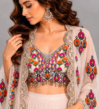 cream dhoti skirt set