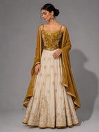 mehendi green lehenga