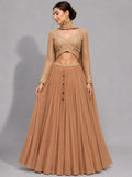 peach wedding outfit