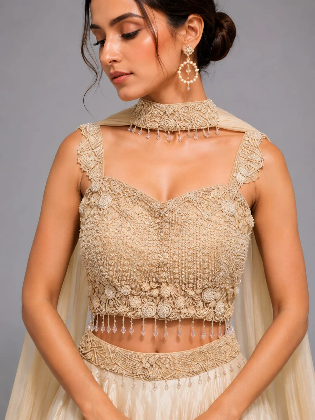 ivory gold lehenga