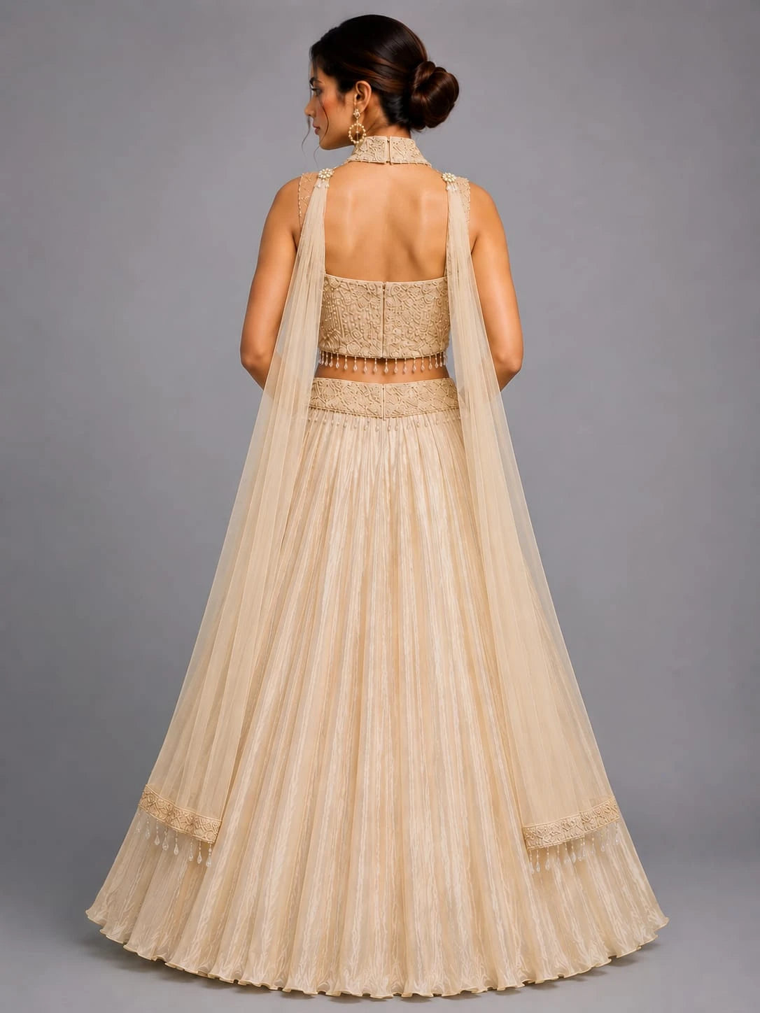 ivory gold lehenga