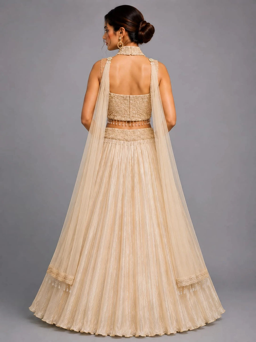 ivory gold lehenga