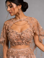 mouse drape lehenga set