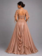 mouse drape lehenga set