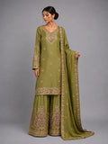 mehendi green sharara set