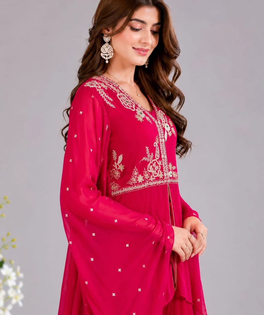 Rani Pink Sharara Set
