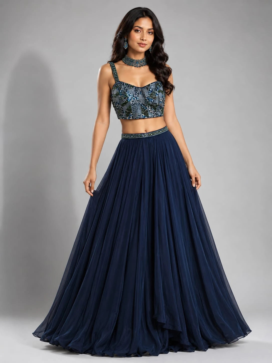 Rama Blue Lehenga