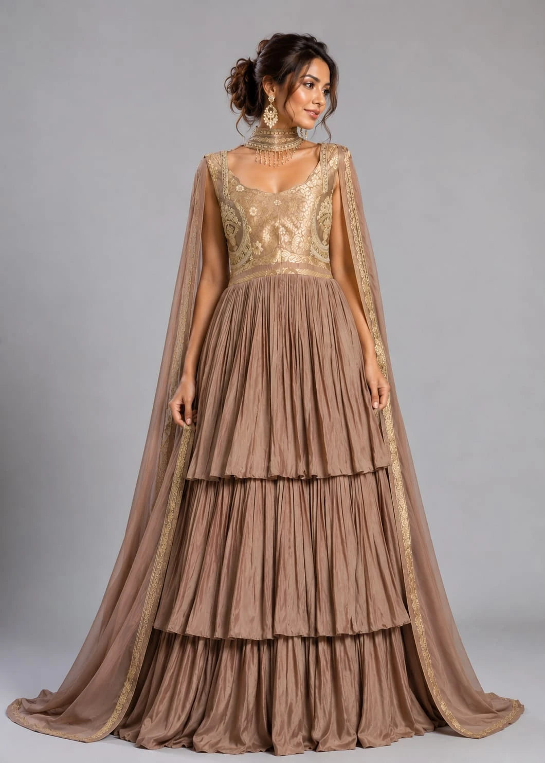 Coffee Brown Anarkali