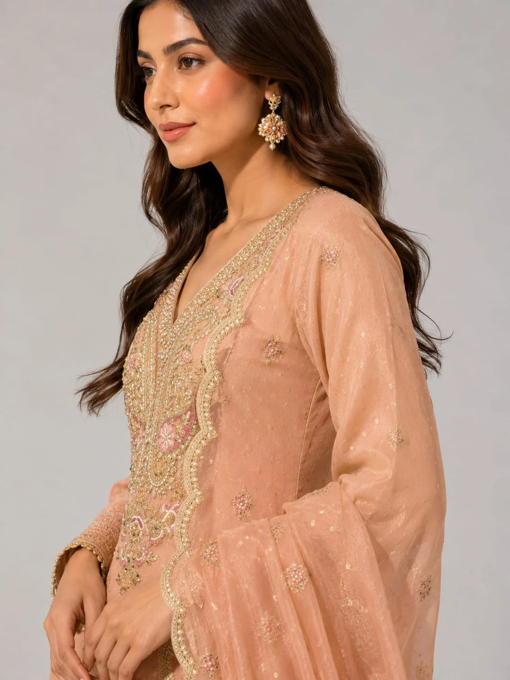 Blush Pink Sharara Set