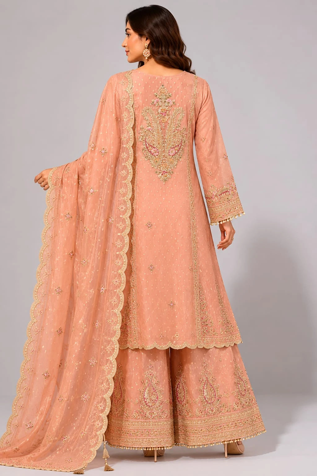 Blush Pink Sharara Set