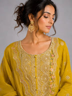 Lime Yellow Sharara Suit
