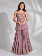 Lilac Peplum Sharara