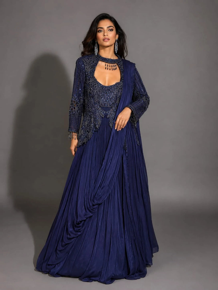 Midnight Blue Lehenga