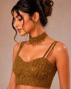 mustard gold lehenga