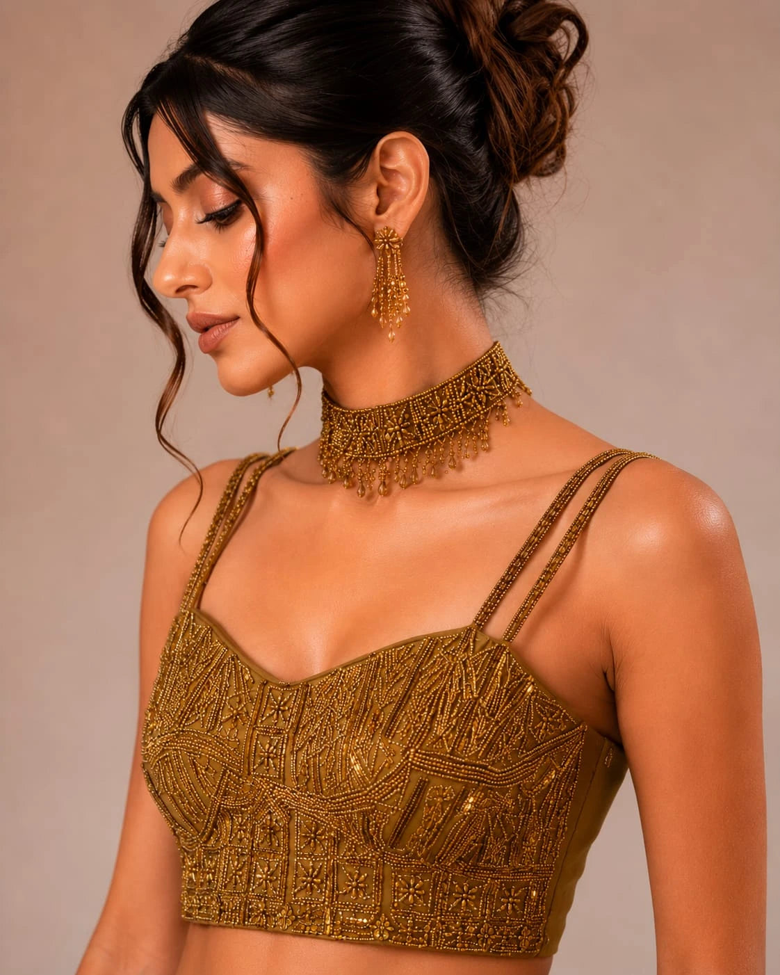 mustard gold lehenga
