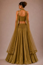 mustard gold lehenga
