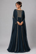 peacock color anarkali