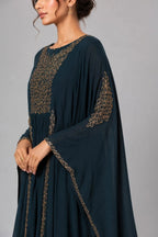 peacock color anarkali