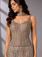 Grey Mermaid Lehenga