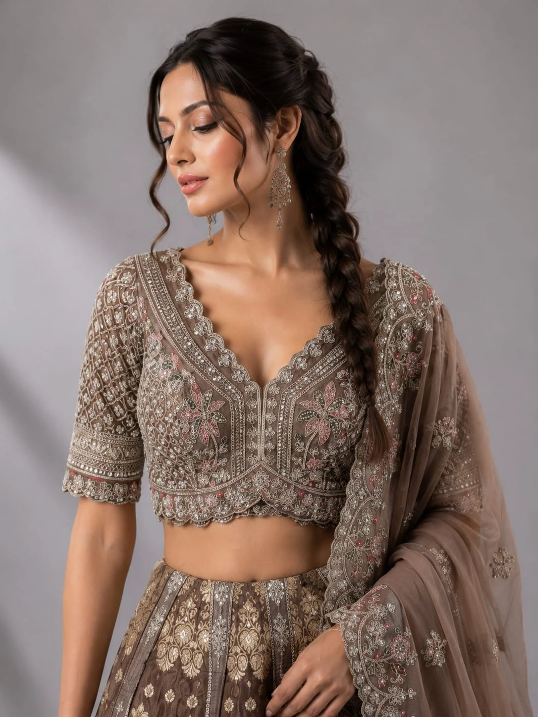 chiku Traditional Indian Lehenga