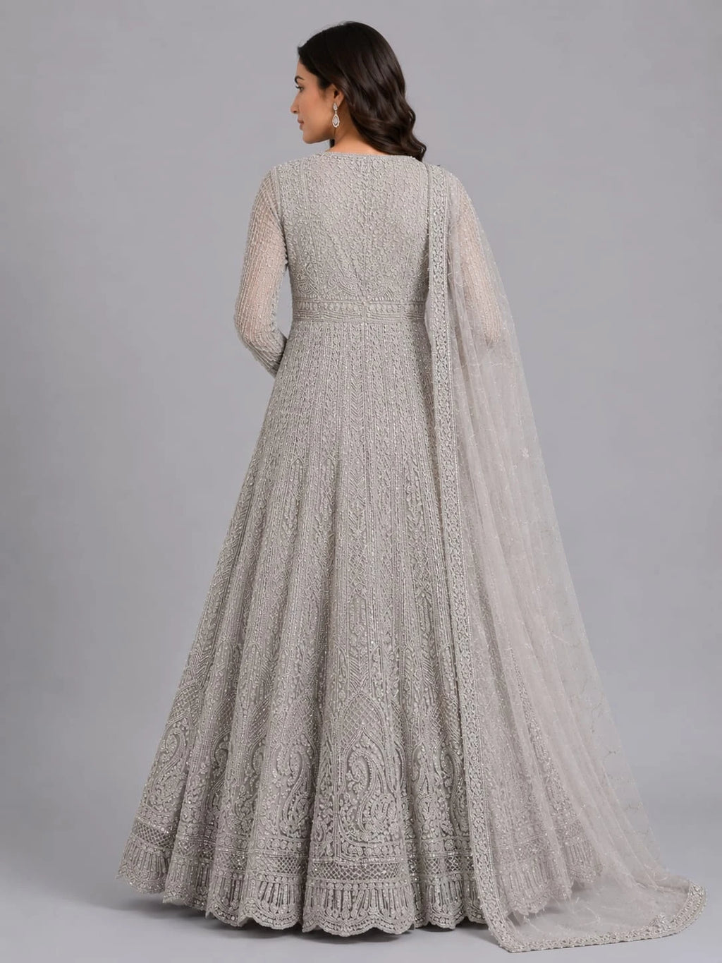 Grey Indo Western Dress